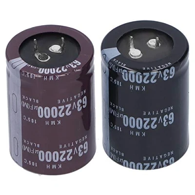 Afbeelding van 2 stuks 22000μF 63V elektrolytische condensator van aluminium 105 C energieopslagcomponent 35 x 50 mm