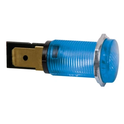 Afbeelding van Ronde Signaallamp 14mm 220V Blauw