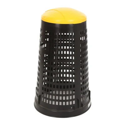 Afbeelding van Ruff geperf. Afvalbak 110 ltr. Zwart/geel