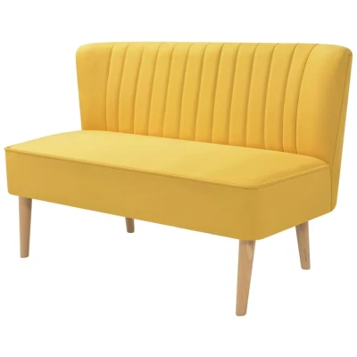 Afbeelding van Bank 117x55,5x77 cm stof geel