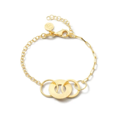 Afbeelding van Casa Jewelry dames Padova armband verguld in de kleur Goud, maat: 16 19 cm