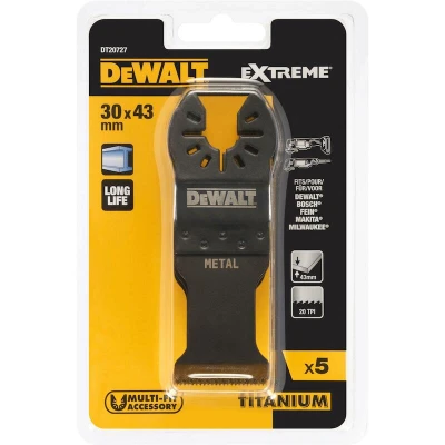 Image de DEWALT DT20727 QZ lame de scie plongeante en titane Métal 43 x 31 mm (5 pcs)