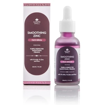 Afbeelding van Nature Spell, Gezichtsserum met glycolzuur Anti aging gladmakend serum 100 veganisten gemaakt in Groot Brittannië Verbetert de huidtextuur, paars, 30 ml