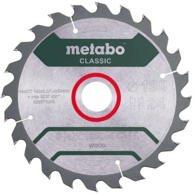 Afbeelding van Metabo 628675000 Cirkelzaagblad 190 x 30 1.4 mm Aantal tanden: 24 1 stuk(s)