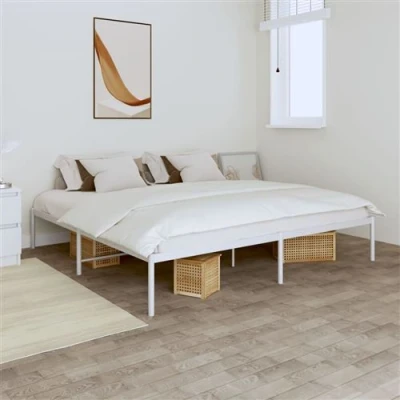 Afbeelding van Bedframe metaal wit 193x203 cm