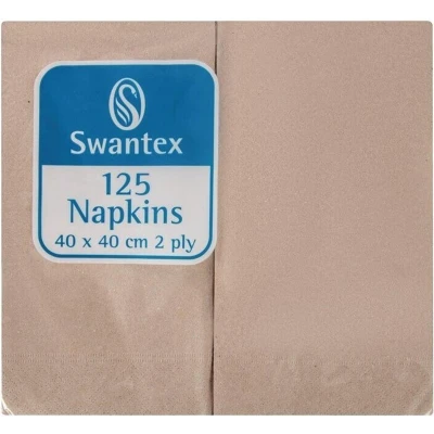 Afbeelding van Kraft gevouwen dinerservetten composteerbaar 40cm (2000 stuks)