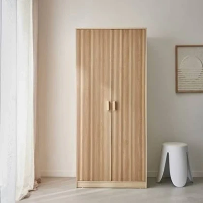 Afbeelding van sweeek Kleedkamer, tweedeurs kledingkast, hangruimte en opbergkasten b 80 x d 48 h 180cm