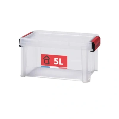Afbeelding van Sundis Clip &#039;N&#039; Store 5 l, versterkte container met deksel, kunststof, transparant, 29 x 19 15 cm