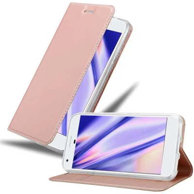 Afbeelding van Cadorabo Hoesje geschikt voor Google PIXEL in CLASSY ROSE GOUD Beschermhoes met magnetische sluiting, standfunctie en kaartvakje Book Case Cover Etui