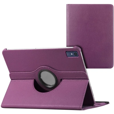 Afbeelding van iMoshion Tablet Hoes Geschikt voor Lenovo Tab P12 360 Draaibare Bookcase Paars