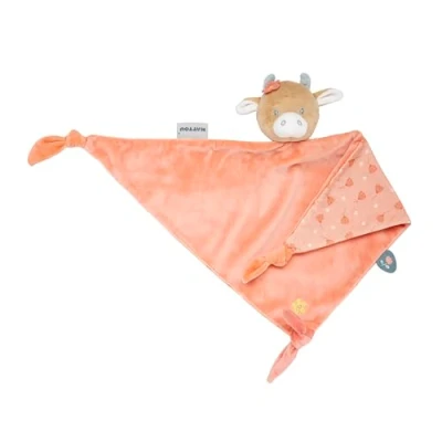 Afbeelding van Nattou Koe Mila Knuffeldoekje Doudou 65x35 cm Koraal