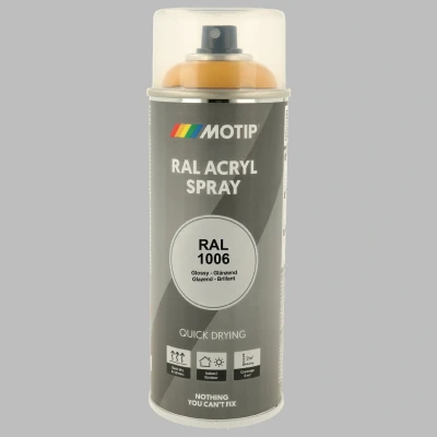 Afbeelding van Motip industrial acryllak hoogglans RAL 1006 maïs geel 400 ml