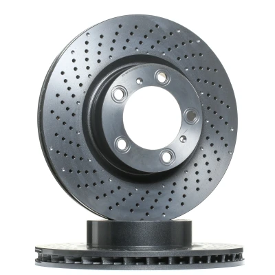 Afbeelding van BREMBO 09.D930.11 Remschijf 330 28 5 geperforeerd/interne ventilatie Gecoat High carbon Met schroeven PORSCHE: 718 Boxster Convertible