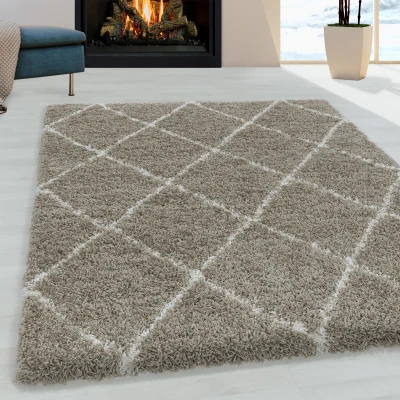 Afbeelding van Harmony Soft Shaggy Hoogpolig Vloerkleed Beige 200x290 cm