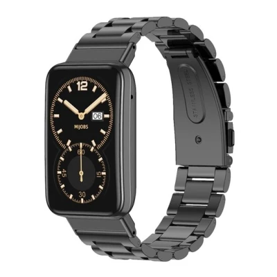 Afbeelding van Metalen schakelband Zwart Xiaomi Smart band 7 Pro