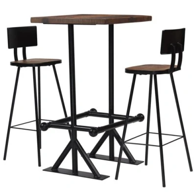 Afbeelding van vidaXL 3 delige Barset massief gerecycled hout