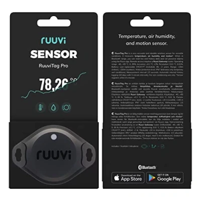 Afbeelding van RuuviTag Pro Sensor 3in1 draadloze temperatuur , luchtvochtigheids en bewegingssensor