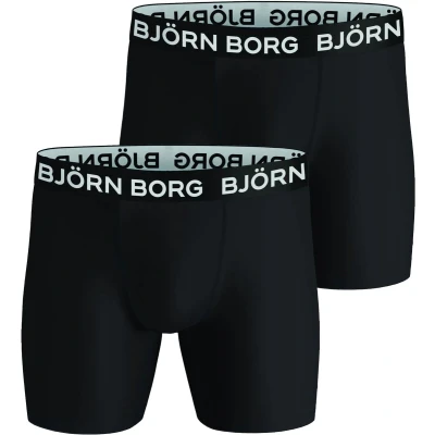 Afbeelding van Björn Borg Performance Boxer 2 PACK Onderbroeken, Heren, Maat: Small, Black
