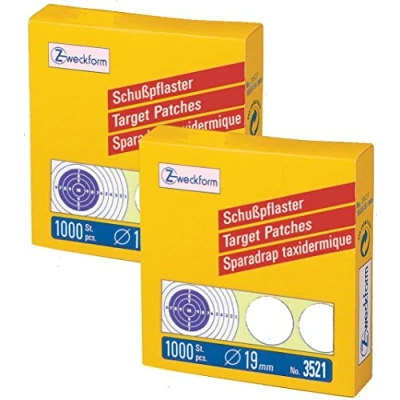 Afbeelding van Avery 2000 stuks doelpatches [1000 zwart + 1000 wit] diameter 19 mm voorgedrukt, 2 rollen, etiketten