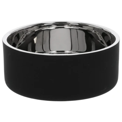 Afbeelding van Adori Voerbak Dubbelwandig Boss Zwart Hondenvoerbak 17x7.4 cm