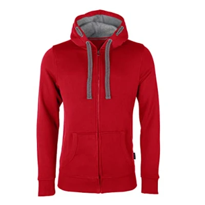 Afbeelding van Men&#039;s Hooded Jacket met ritssluiting Red L