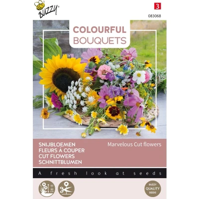 Afbeelding van Colourful Bouquets, Marvelous Cutflowers (Snijbloemenmengsel) Buzzy