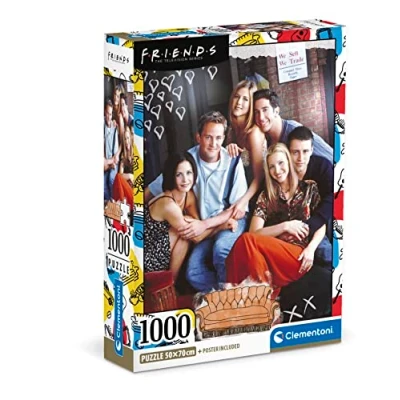 Afbeelding van Clementoni Puzzel 1000 Stukjes Friends, Voor Volwassenen en Kinderen, 14 99 jaar, 39711 COMPACT BOX