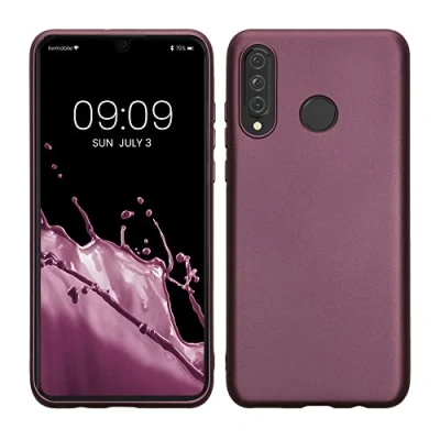 Afbeelding van kwmobile telefoonhoesje geschikt voor Huawei P30 Lite Hoesje smartphone Back cover in metallic lila
