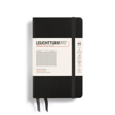 Afbeelding van Leuchtturm1917 Notitieboek Pocket Geruit Zwart
