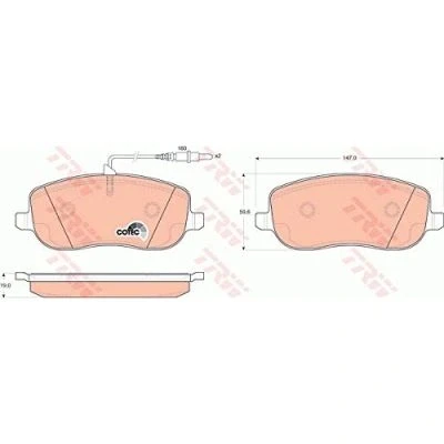 Image de TRW gdb1503 Motorcraft Kit de plaquettes frein, frein à disque