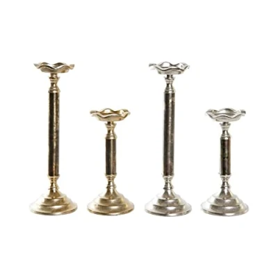 Afbeelding van Kroonkandelaar DKD Home Decor Aluminium 10 x 31,5 cm Modern (2 Stuks)