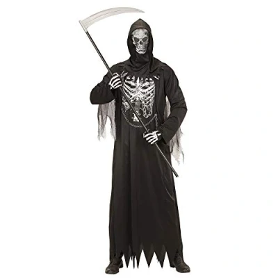 Afbeelding van Widmann Beul &amp; Magere Hein Kostuum De Zwarte Dood Man Zwart Medium Halloween Verkleedkleding