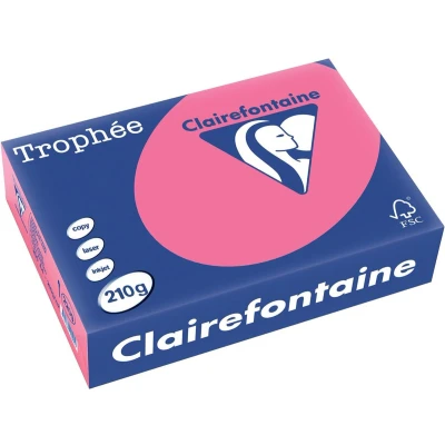 Afbeelding van Clairefontaine Trophée Intens, gekleurd papier, A4, 210 g, 250 vel, fuchsia papier