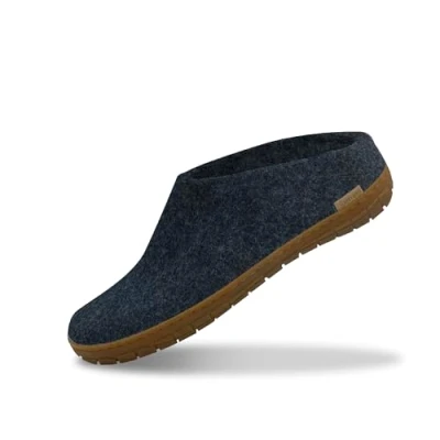 Afbeelding van Glerups Pantoffels, Dames, Maat: 42, Blue denim Wol