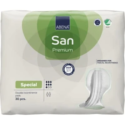 Afbeelding van ABENA San Special, 30x Absorberende Inlegger Voor faeces, stoelgang, Pak, te Dragen in aansluitend Ondergoed Lichte tot Matige Urineverlies Absorptie 2000 ml, lichtgroen
