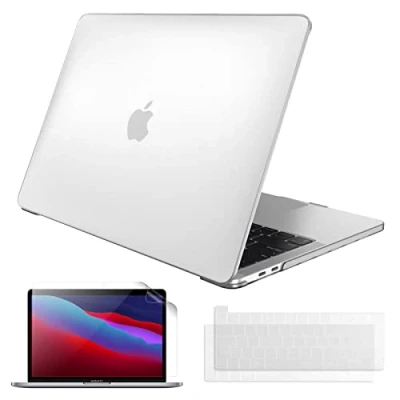 Afbeelding van FINTIE Beschermhoes compatibel met MacBook Pro 13 inch M2/M1 (2022 2016) A2338/A2289/A2251/A2159/A1989/A1706, harde hoes, dun, toetsenbordfolie en displaybescherming, mat transparant