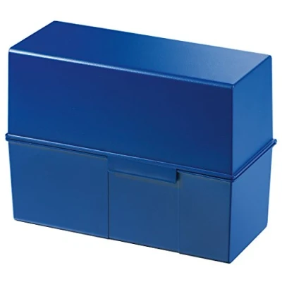 Afbeelding van Kaartenbak Han breed A5 kunststof blauw