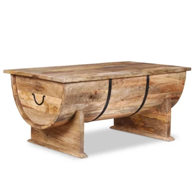 Afbeelding van Salontafel 88x50x40 cm massief mangohout