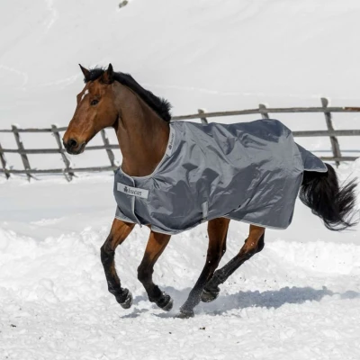 Afbeelding van Bucas Smartex Turnout Medium Big Neck 150g Iron Gate
