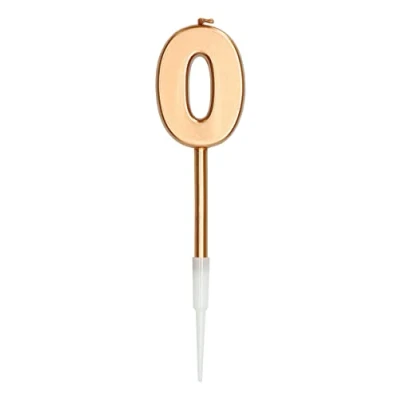 Afbeelding van Folat Verjaardagskaars 0 Brons Metallic
