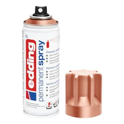 Afbeelding van edding 5200 permanente spray kostbaar koper 200 ml acrylverf voor het beschilderen of decoreren van glas, metaal, hout, keramiek, kunststof, canvas spuitbus