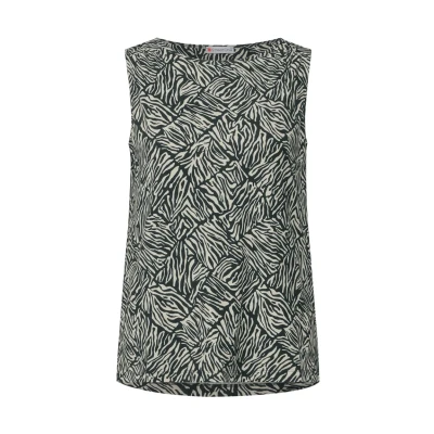 Afbeelding van Street One Gemustertes Basic Top, Dames, Maat: 42, Grün