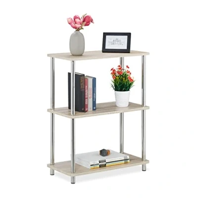 Afbeelding van Relaxdays rek met 3 planken woonkamerrek boekenrek keukenrek opbergrek