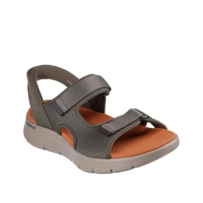 Afbeelding van Skechers Go Walk Flex Sandal Easy Entry Sportsandaal voor heren, Olijfgroen, 41 EU