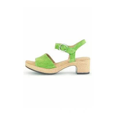 Afbeelding van Gabor Sandalen met plateauzool, Dames, Maat: 40, Grün Schoenen