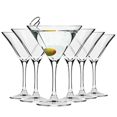 Afbeelding van KROSNO Martini Cocktail Glazen Set of 6 150 ML Elite Collectie Perfect voor Thuis, Restaurants en Feesten Vaatwasser Veilig