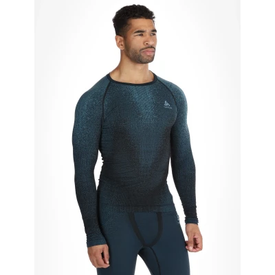 Afbeelding van ODLO BL TOP CREW NECK Performance WARM Blackcomb Longsleeve, Heren, Maat: 46/48, Provincial blue