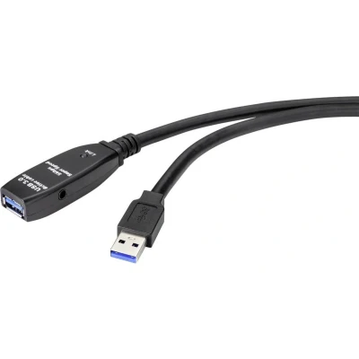 Afbeelding van Renkforce USB kabel 3.2 Gen1 (USB 3.0 / 3.1 Gen1) A stekker, bus 5.00 m Zwart RF 4598344