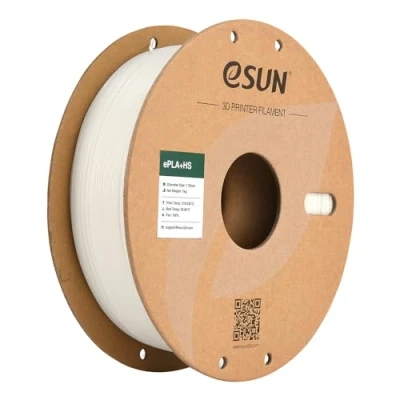 Afbeelding van eSUN PLA+ filament 1,75 mm, ePLA+ HS 3D printer, hoge snelheid, precisie, afmetingen +/ 0,03 spoel van 1 kg (2,2 lbs) PLA sneller voor printers, wit