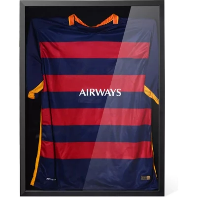 Afbeelding van Avalo Wissellijst Inlijsten Voetbal Shirt 3D Box Frame 60x80 CM Zwart Diepe lijst